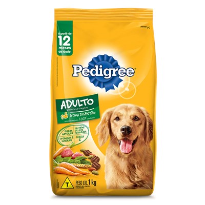 Ração Pedigree para cachorros adultos carne e vegetais 1,0kg