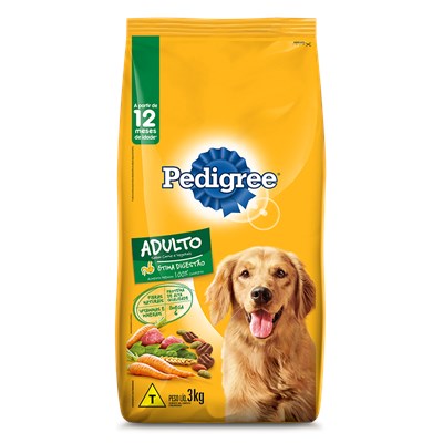 Ração Pedigree para cachorros adultos carne e vegetais 3,0kg