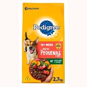 Ração Pedigree para Cachorros Adultos de Raças Pequenas Sabor Carnes e Vegetais 2,7 kg