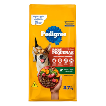 Ração Pedigree para Cachorros Adultos de Raças Pequenas Sabor Carnes e Vegetais 2,7 kg - Imagem principal