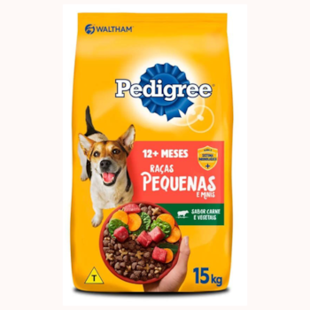 Ração Pedigree Para Cães Adultos De Raças Pequenas Sabor Carnes E Vegetais 15kg - Imagem principal