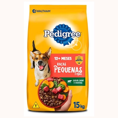 Produto Ração Pedigree Para Cães Adultos De Raças Pequenas Sabor Carnes E Vegetais 15kg