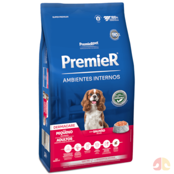 Ração PremieR Ambientes Internos Dermacare para Cães Adultos Sabor Salmão 1,0kg - Imagem principal