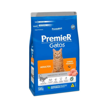 Ração PremieR Ambientes Internos gatos adultos frango 500gr - Imagem principal