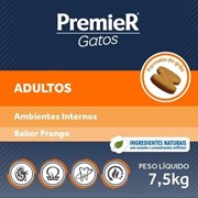 Ração PremieR Ambientes Internos gatos adultos frango 7,5kg