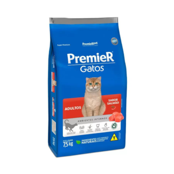 Ração PremieR Ambientes Internos gatos adultos salmão 7,5kg - Imagem principal