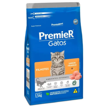 Ração PremieR Ambientes Internos Gatos Filhotes Frango 1,5 kg - Imagem principal
