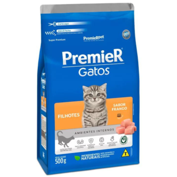 Ração PremieR Ambientes Internos Gatos Filhotes Frango 500gr - Imagem principal