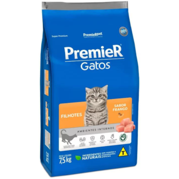 Ração PremieR Ambientes Internos Gatos Filhotes Frango 7,5kg - Imagem principal