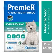 Ração PremieR Ambientes Internos para cachorros adultos de raças pequenas frango e salmão 12,0kg
