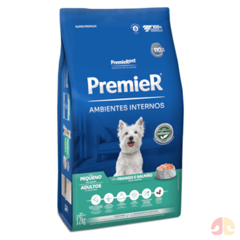 Ração PremieR Ambientes Internos para Cães Adultos de Raças Pequenas Frango e Salmão 12,0kg - Imagem principal