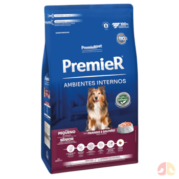 Ração PremieR Ambientes Internos Sênior Raças Pequenas Cães 7+ Frango e Salmão 1,0kg - Imagem principal