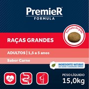 Ração PremieR Formula Cachorros Adultos Raças Grandes e Gigantes Carne 15,0kg