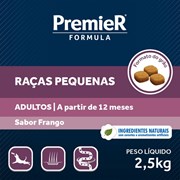 Ração PremieR Formula cachorros adultos raças pequenas frango 2,5kg
