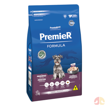 Ração PremieR Fórmula para Cães Adultos de Porte Pequeno Sabor Frango e Mandioca 2,5kg - Imagem principal