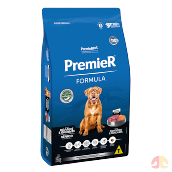 Ração PremieR Formula sabor Cordeiro e Cenoura para Cães Sênior Porte Grande e Gigante 15kg - Imagem principal