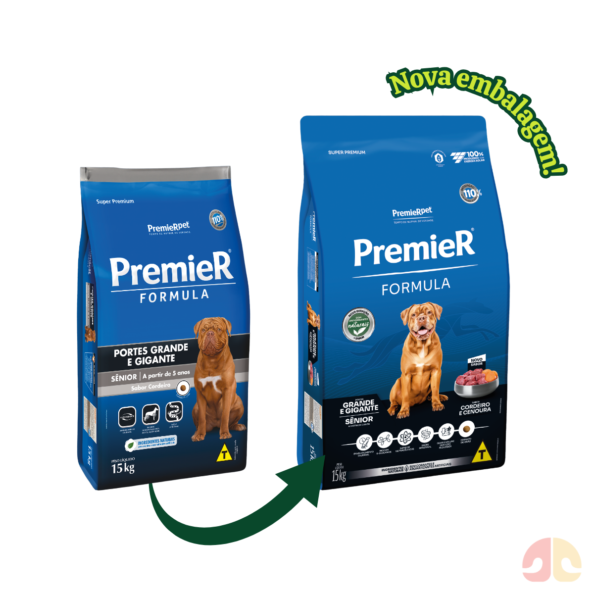 Ração PremieR Formula sabor Cordeiro e Cenoura para Cães Sênior