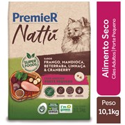 Ração PremieR Nattu cachorros adultos raças pequenas frango, mandioca e linhaça 10,1kg