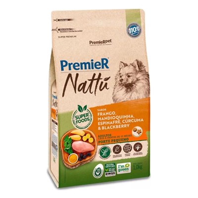Produto Ração PremieR Nattu Para Cachorros Adultos Porte Pequeno Sabor Mandioquinha 1kg