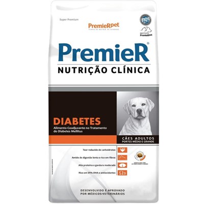 Ração PremieR Nutrição Clínica Diabetes Para Cachorros Adultos Raças Médias E Grandes 10,1kg