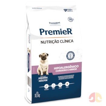 Ração PremieR Nutrição Clínica Hipoalergênico Cães Adultos 10,1 kg Porte Pequeno Cordeiro & Arroz - Imagem principal