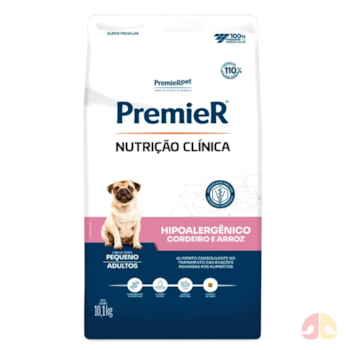 Ração PremieR Nutrição Clínica Hipoalergênico Cães Adultos 10,1 kg Porte Pequeno Cordeiro & Arroz - Imagem principal