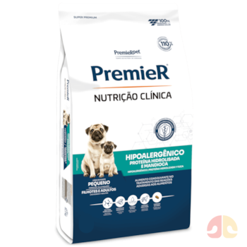 Ração PremieR Nutrição Clínica Hipoalergênico Cães Adultos Porte Pequeno 10,1 kg Proteína Hidrolisada e Mandioca - Imagem principal