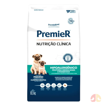 Ração PremieR Nutrição Clínica Hipoalergênico Cães Adultos Porte Pequeno 10,1 kg Proteína Hidrolisada e Mandioca - Imagem principal