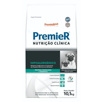 Ração PremieR Nutrição Clínica Hipoalergênico Proteína Hidrolisada cachorro raças pequenas mandioca 10,1 kg