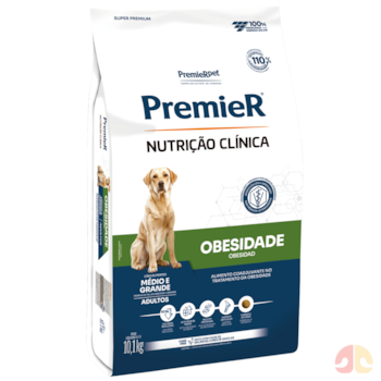 Ração Premier Nutrição Clínica Obesidade Cachorros Adultos Raças Médias E Grandes 10,1kg - Imagem principal