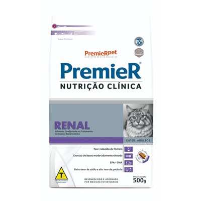 Ração Premier Nutrição Clínica Renal gatos adultos 500gr