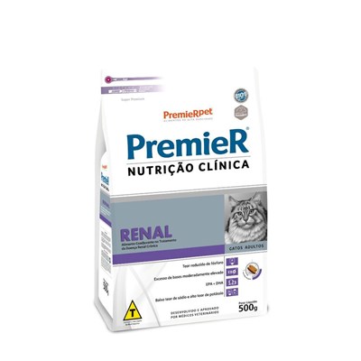 Ração Premier Nutrição Clínica Renal gatos adultos 500gr