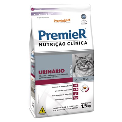 Ração PremieR Nutrição Clínica Urinária gatos adultos 1,5kg