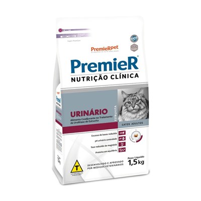 Ração PremieR Nutrição Clínica Urinária gatos adultos 1,5kg
