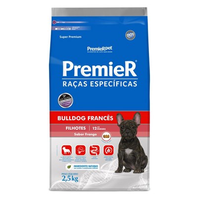Ração PremieR Raças Especificas bulldog francês filhote frango 2,5kg