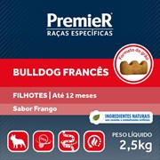 Ração PremieR Raças Especificas bulldog francês filhote frango 2,5kg