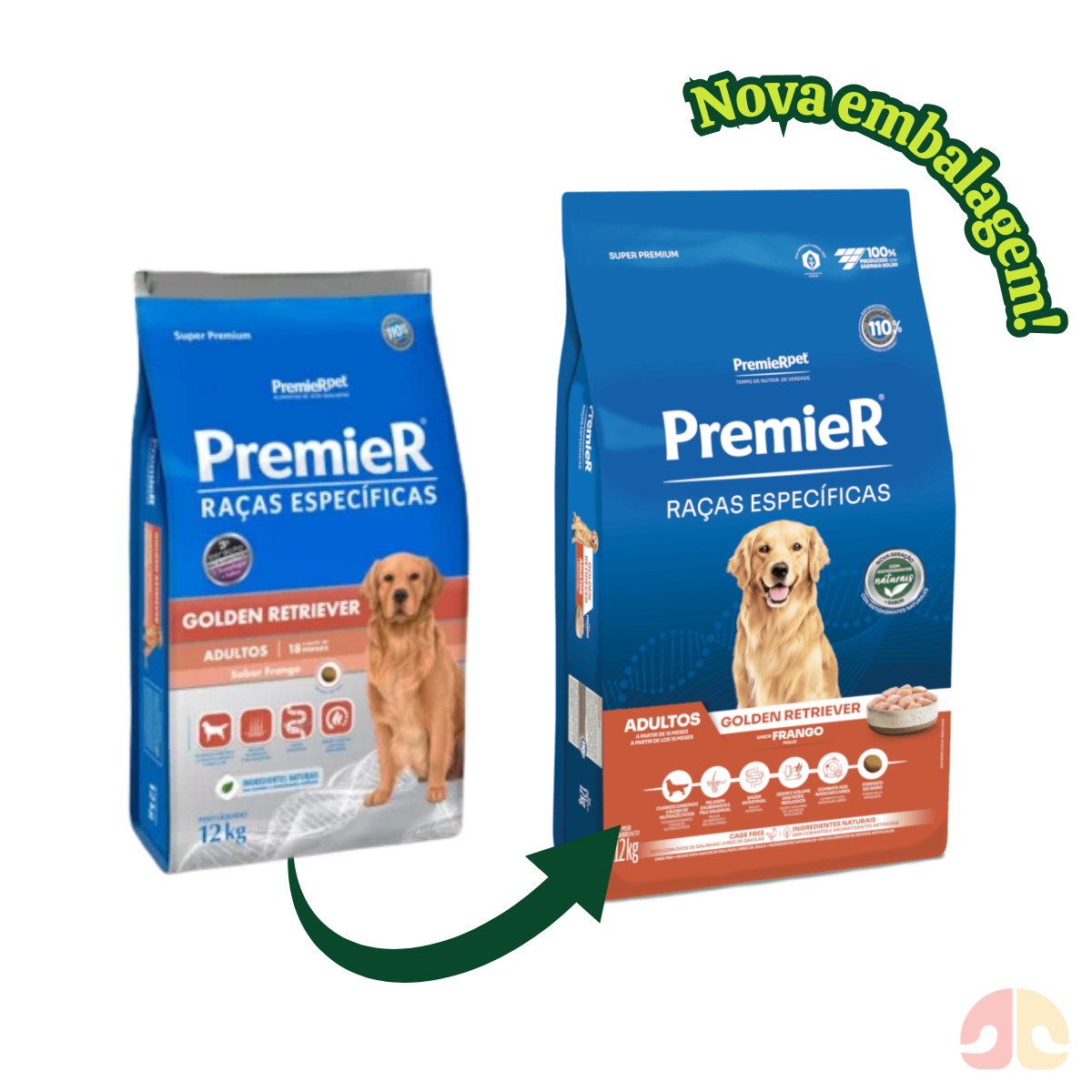 Ração PremieR Raças Especificas golden retriever adultos frango 12kg