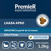 Ração PremieR Raças Especificas lhasa apso cachorros adultos frango 1,0kg