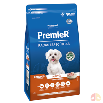 Ração PremieR Raças Específicas Maltês Adultos Sabor Peru e Arroz 7,5kg - Imagem principal