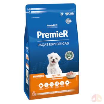 Ração PremieR Raças Específicas Maltês Cães Filhotes Sabor Peru e Arroz 2,5kg - Imagem principal
