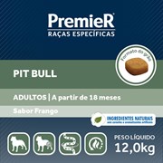 Ração PremieR Raças Especificas pitbull adultos frango 12,0kg