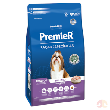 Ração Premier Raças Específicas Shih Tzu Cães Adultos Sabor Frango 7,5kg - Imagem principal