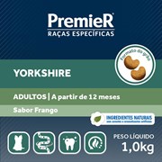 Ração PremieR Raças Especificas yorkshire adultos frango 1,0kg