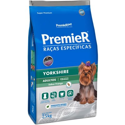 Produto Ração PremieR Raças Especificas Yorkshire Cães Adultos Frango 7,5kg