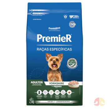 Ração Premier Raças Específicas Yorkshire Cães Adultos Sabor Frango 2,5kg - Imagem principal