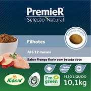 Ração PremieR Seleção Natural cachorros filhotes frango com  batata doce 10,1kg