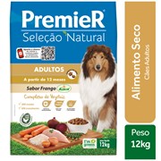 Ração PremieR Seleção Natural Cães Adultos Frango Korin 12kg