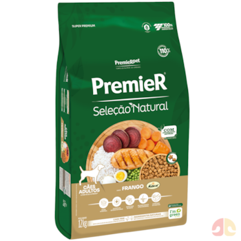 Ração PremieR Seleção Natural Cães Adultos Sabor Frango Korin 12kg - Imagem principal