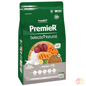 Ração PremieR Seleção Natural Cães Filhotes sabor Frango Korin 2,5kg - Imagem principal