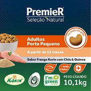 Ração PremieR Seleção Natural raças pequenas cachorros adultos frango, chia e quinoa 10,1 kg